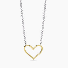 Cargar imagen en el visor de la galería, Collana da donna in argento con cuore oro 9K FILO D&#39;AMORE Mabina 553852
