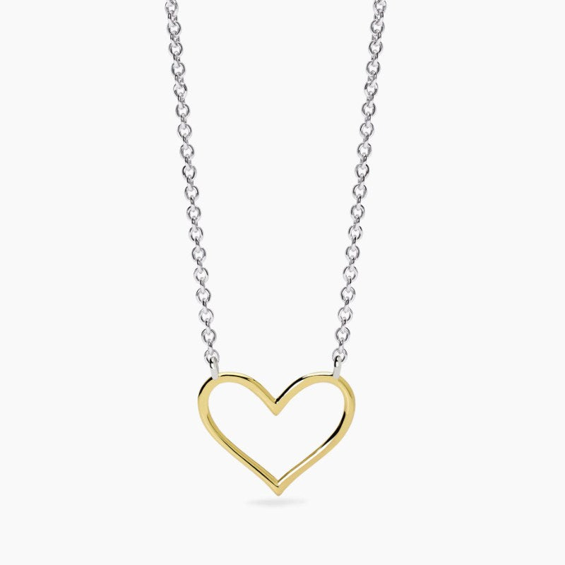 Collana da donna in argento con cuore oro 9K FILO D'AMORE Mabina 553852