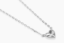 Carica l'immagine nel visualizzatore di Gallery, Girocollo in argento con catena forzatina e cuore VOILÀ 553904
