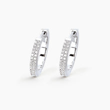 Carica l&#39;immagine nel visualizzatore di Gallery, Orecchini da donna a cerchio in argento con zirconi Mabina ELEGANT 563137
