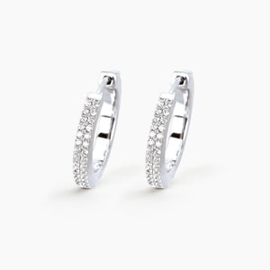 Orecchini da donna a cerchio in argento con zirconi Mabina ELEGANT 563137
