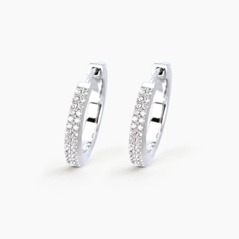 Orecchini da donna a cerchio in argento con zirconi Mabina ELEGANT 563137