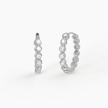 Carica l&#39;immagine nel visualizzatore di Gallery, Orecchini da donna in argento a cerchio con zirconi FAVOLA Mabina 563353
