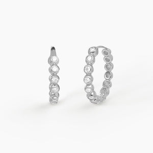 Orecchini da donna in argento a cerchio con zirconi FAVOLA Mabina 563353