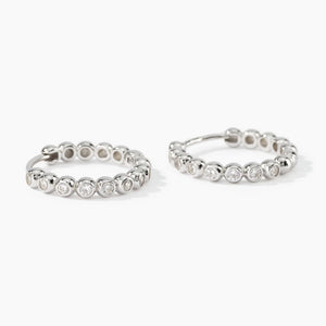 Orecchini da donna in argento a cerchio con zirconi FAVOLA Mabina 563353