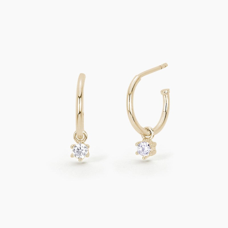 Orecchini da donna a semicerchio in argento dorato Mabina 563395
