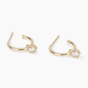 Orecchini da donna a semicerchio in argento dorato Mabina 563395