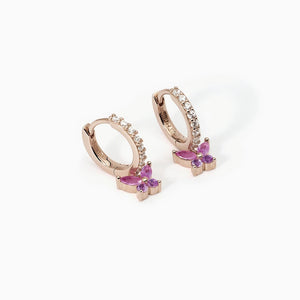 Orecchini da donna a cerchio con pendente a forma di farfalla SECRET GARDEN Mabina 563573