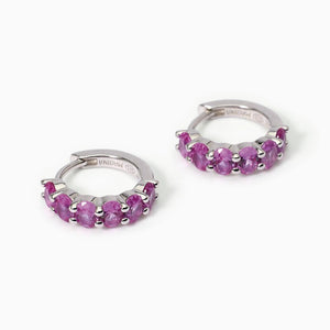 Orecchini da donna a cerchio in argento con tormalina FESTIVAL Mabina 563578