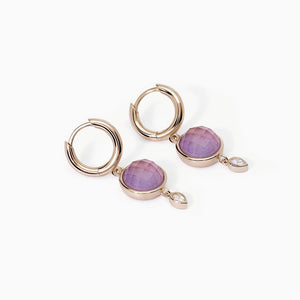 Orecchini da donna con pendente in giada lavanda COLETTE Mabina 563587