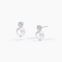 Carica l&#39;immagine nel visualizzatore di Gallery, Orecchini da donna in argento con perla coltivata FIOR FIORE Mabina 563603
