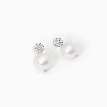 Carica l&#39;immagine nel visualizzatore di Gallery, Orecchini da donna in argento con perla coltivata FIOR FIORE Mabina 563603
