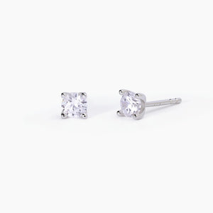 Pendientes de mujer brillantes Mabina punto de luz plata 563607