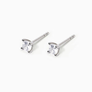 Pendientes de mujer brillantes Mabina punto de luz plata 563607