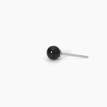 Load image into Gallery viewer, MONOMANIA Mabina 563702 men&#39;s silver earring with black agate
