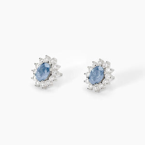 Orecchini da donna in argento con acquamarina sintetica COOL OR RÉTRO? Mabina 563714