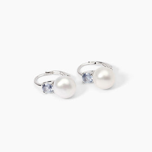 Orecchini da donna in argento con acquamarina sintetica e perle INVITO A NOZZE Mabina 563727