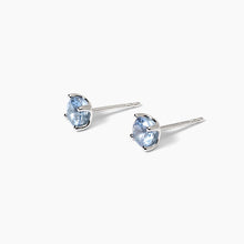 Carica l&#39;immagine nel visualizzatore di Gallery, Orecchini da donna in argento con acquamarina sintetica SHINY Mabina 563740
