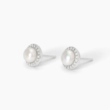 Carica l&#39;immagine nel visualizzatore di Gallery, Orecchini da donna in argento con perle coltivate e zirconi MILANESIENNE Mabina 563745
