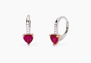 Orecchini in argento con rubini e zirconi ROUGE 563751