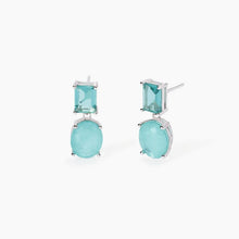 Carica l&#39;immagine nel visualizzatore di Gallery, Orecchini da donna con fusion stone azzurro SANTORINI Mabina 563791
