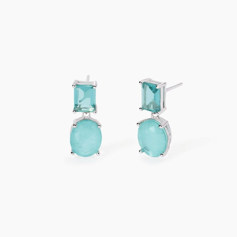 Orecchini da donna con fusion stone azzurro SANTORINI Mabina 563791