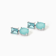 Carica l&#39;immagine nel visualizzatore di Gallery, Orecchini da donna con fusion stone azzurro SANTORINI Mabina 563791
