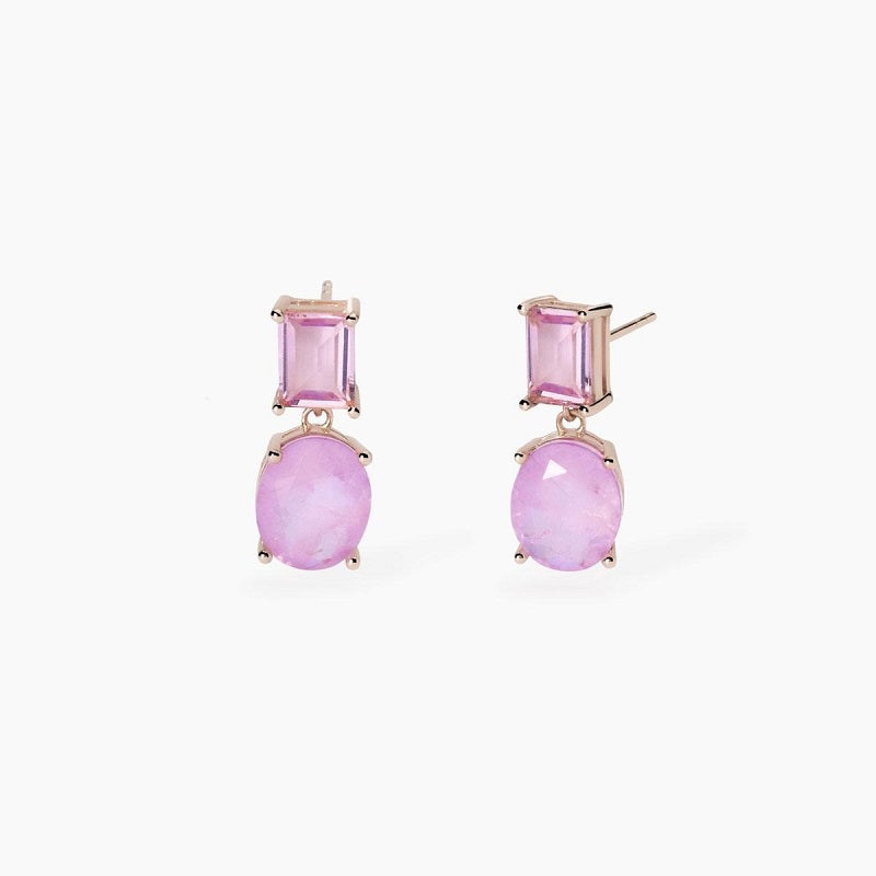 Orecchini da donna con fusion stone rosa SANTORINI Mabina 563792