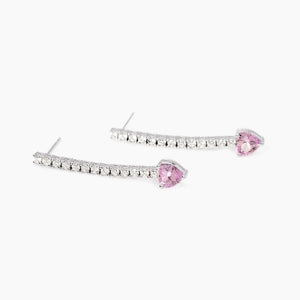 Orecchini da donna con zirconi bianchi e rosa TENNIS CLUB Mabina 563801