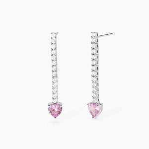 Orecchini da donna con zirconi bianchi e rosa TENNIS CLUB Mabina 563801