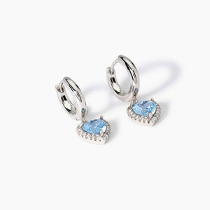 Orecchini da donna in argento con acquamarina sintetica Love Affair Mabina 563808