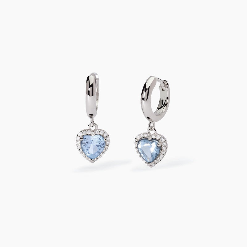 Orecchini da donna in argento con acquamarina sintetica Love Affair Mabina 563808