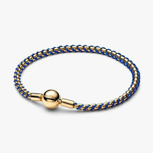 Load image into Gallery viewer, Bracciale Intreccio Tessuto Blu
