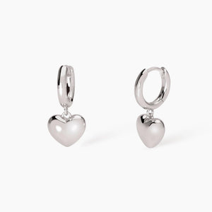 Orecchini da donna in argento con cuore Feeling Mabina 563820