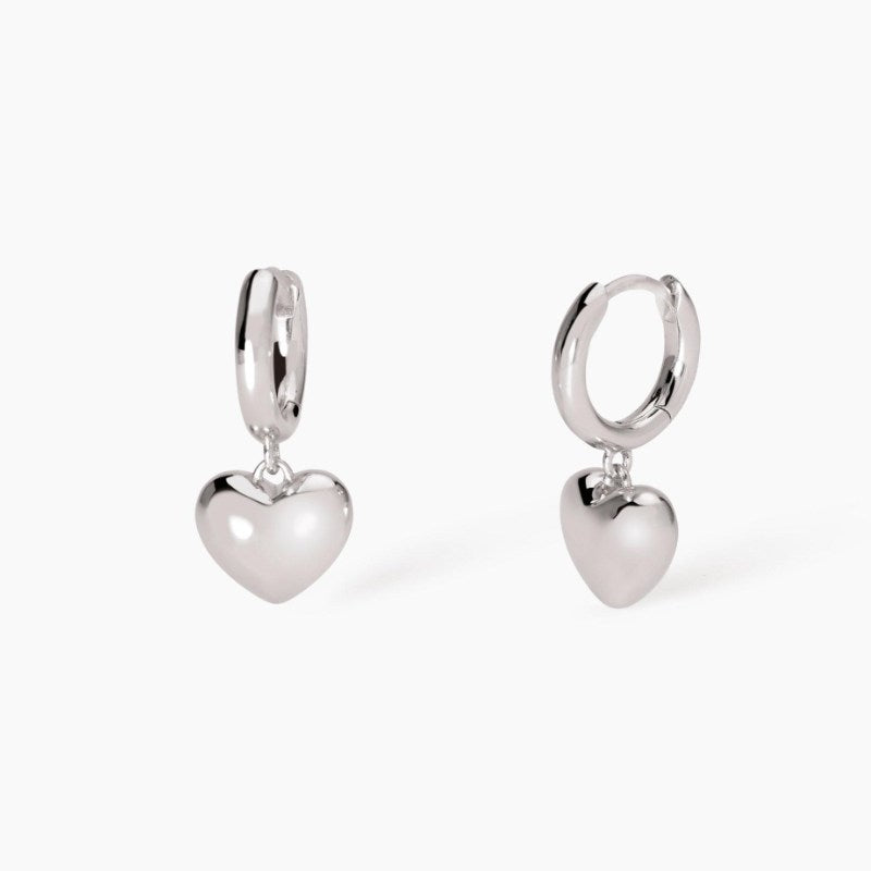 Orecchini da donna in argento con cuore Feeling Mabina 563820