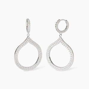 Orecchini da donna a cerchio con pendente goccia Penelope Mabina 563859