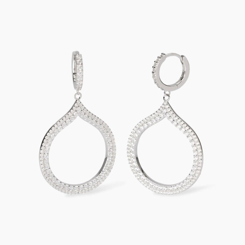 Orecchini da donna a cerchio con pendente goccia Penelope Mabina 563859