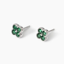 Carica l&#39;immagine nel visualizzatore di Gallery, Orecchini da donna in argento con fiore verde Jasmine Mabina 563873
