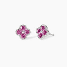 Carica l&#39;immagine nel visualizzatore di Gallery, Orecchini da donna in argento con fiore rosa Jasmine Mabina 563874
