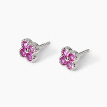 Carica l&#39;immagine nel visualizzatore di Gallery, Orecchini da donna in argento con fiore rosa Jasmine Mabina 563874
