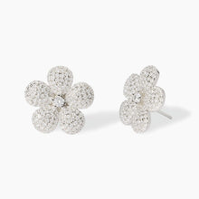 Carica l&#39;immagine nel visualizzatore di Gallery, Orecchini da donna in argento a fiore in zirconi Mabina 563890
