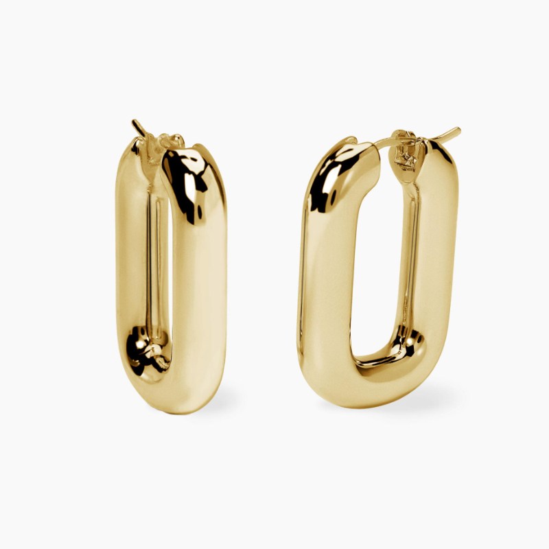 Orecchini da donna a cerchio in argento dorato A MODO MIO Mabina 563930