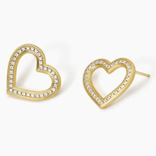 Carica l&#39;immagine nel visualizzatore di Gallery, Orecchini da donna in argento dorato cuore VERA Mabina 563933
