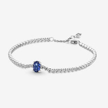 Carica l'immagine nel visualizzatore di Gallery, Bracciale Tennis con Pietra Blu
