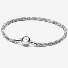 Carica l'immagine nel visualizzatore di Gallery, Bracciale Maglia Doppia Intrecciata con Chiusura a Sfera

