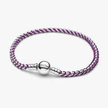 Carica l'immagine nel visualizzatore di Gallery, Bracciale Intreccio Tessuto Viola
