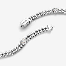 Load image into Gallery viewer, Bracciale Catena Maglia Cubana con Cuori
