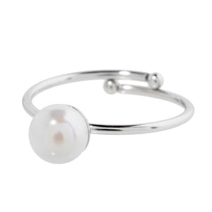 Anello da donna in acciaio perla Marlù 5AN0022-S