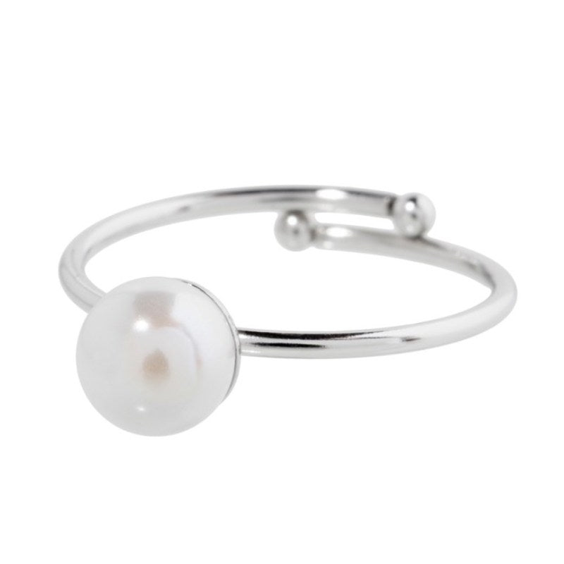 Anello da donna in acciaio perla Marlù 5AN0022-S
