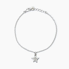 Load image into Gallery viewer, Silver girl bracelet with star and zircons STELLA STELLINA Mabina 533779
